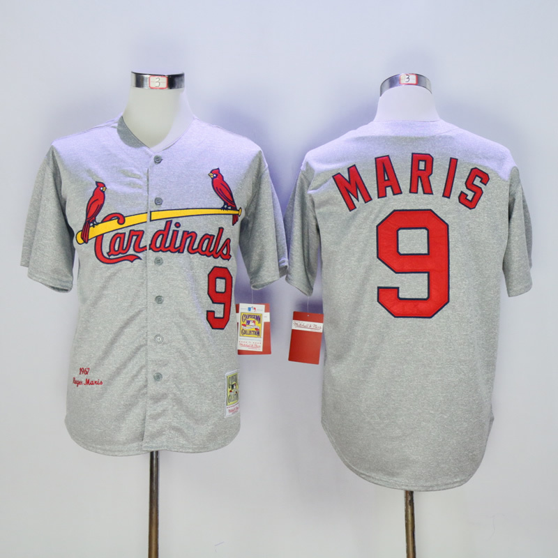 2017 MLB St. Louis Cardinals #9 Maris Grey 1967 Throwback Jerseys->st.louis cardinals->MLB Jersey
